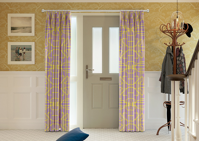 Bamboo Candy, Yellow Lilac - Made To Measure Curtains - Image 3